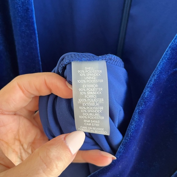 Calvin Klein Royal Blue Long Sleeve Dress - Picture 5 of 5